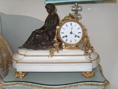 Mantle Clock Bronze and Gilt